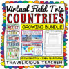 Countries Around the World Virtual Field Trip Growing Bundle, Country Study