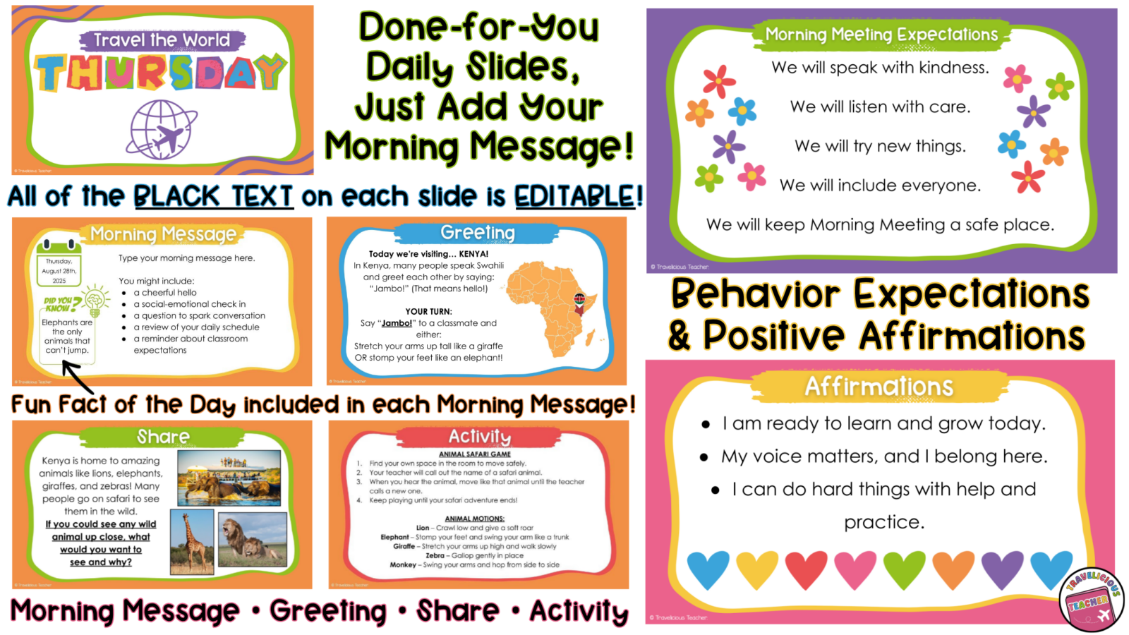 Morning Meeting activities for elementary classrooms that build classroom community and student relationships.